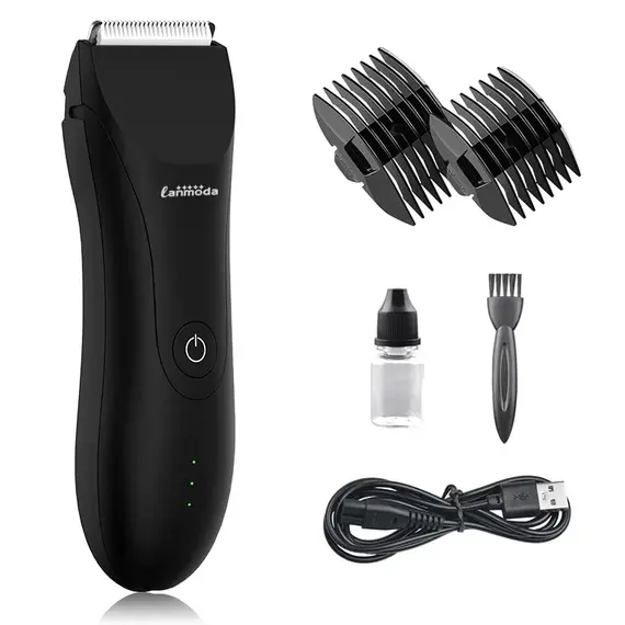 Electric Shaver Clipper for Men Hair Cutting Machine Body Groin Hair Trimmer Waterproof Shaver Groomer for Pubic Hair Manscaping