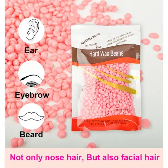 50g /100g/200g Hard Wax Beans Fast Waxing Machine Hot Film Painless for Wax Warmer Waxing Beans for Wax Heater Machine
