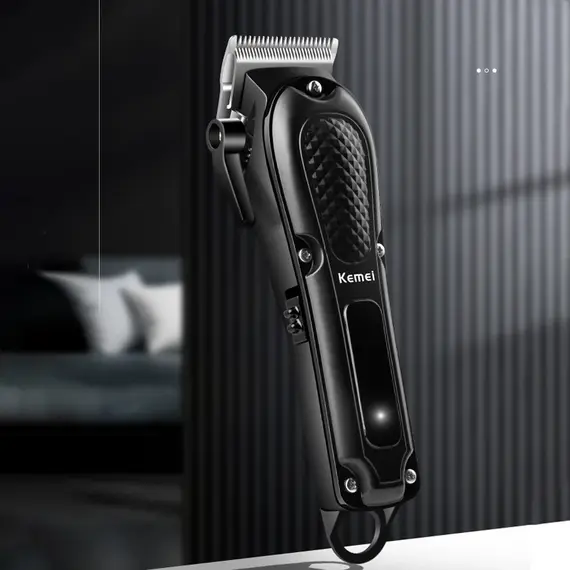KEMEI ADJUSTABLE HAIR CLIPPER FOR MEN PROFESSIONAL HAIR TRIMMER ELECTRIC CORDLESS BEARD HAIR CUTTING MACHINE USB RECHARGEABLE