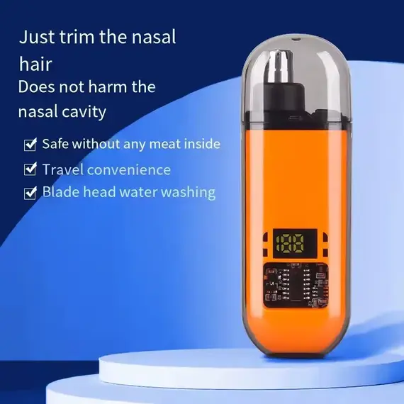 USB Rechargeable Nose & Ear Hair Trimmer for Men, Portable Mini Compact Design with Fast Charge, Electric Grooming Kit