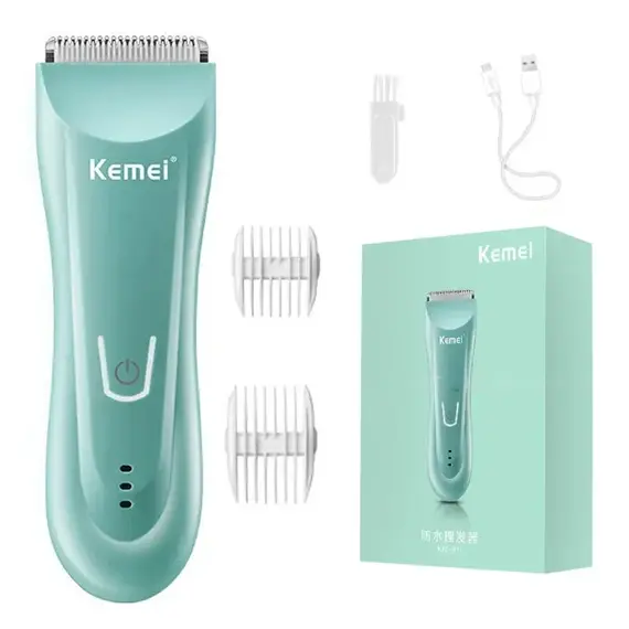 Kemei Km-811 Wet Dry Groin Body Trimmer Face Beard Hair Trimmer Clipper Rechargeable Pubic Ball Electric Shaver Body Groomer