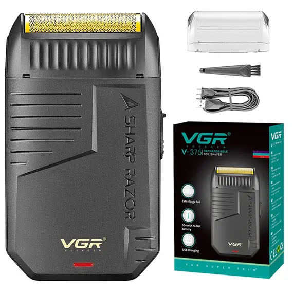 Original VGR Shaver Professional Electric Shaver For Men Portable Beard Trimmer Rechargeable Razor Men's Shaving Machine V-375