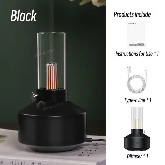 KINSCOTER Mini Aromatherapy Diffuser USB Air Humidifier Essential Oil Night Light Cold Mist Maker Sprayer for Home Bedroom