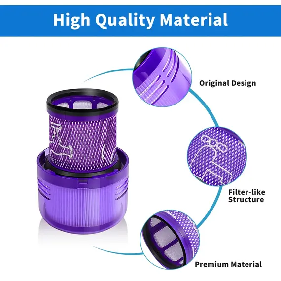 Filter With Cleaning Brush For Dyson V11 Animal V11 Torque Drive V15 Detect Vacuum Cleaner Cyclone Rear Filter Spare Parts Kit