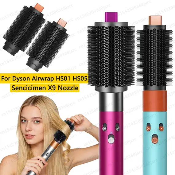 Upgraded Round Volumizing Brush For Dyson Airwrap HS01 HS05 HS08 Sencicimen X9 Straight Curls Hair Styling Nozzle Accessories