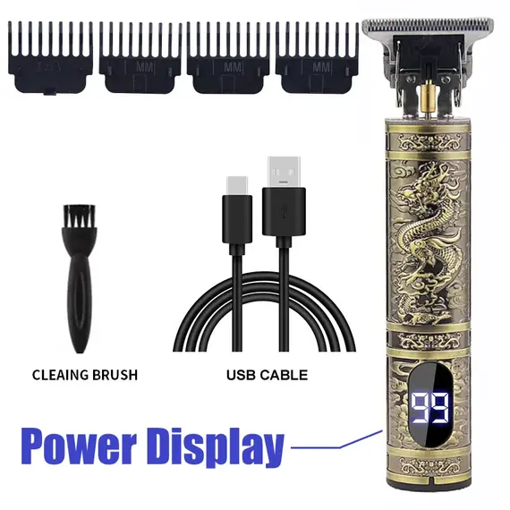 2026 Vintage Hair Clippers for Men Electric Beard Trimmer Kit Body Hair Shaving Barber Machine - Hair Cutting And Grooming Tool