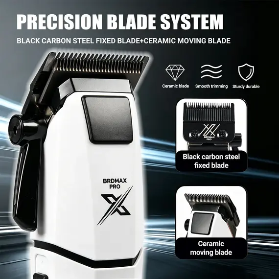 BRDMAX PRO DRM105 8000RPM Cordless Hair Clipper FA1T Barber Trimmer Set Professional Salon Electric Hair Cutting Machine