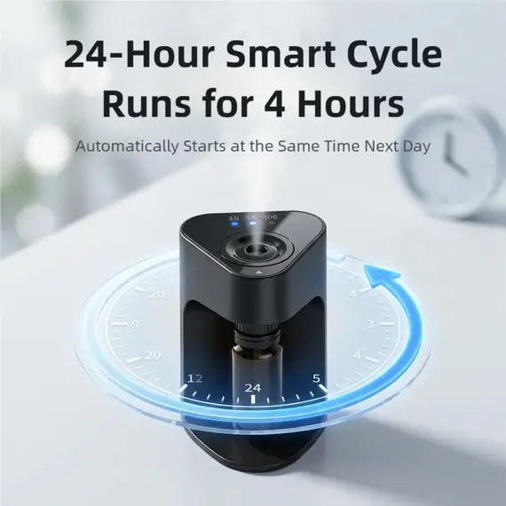 TINSOL Home Aromatherapy Diffuser, Three-Speed Smart Timer USB Rechargeable aroma Machine, Suitable for Home, Office, and Car