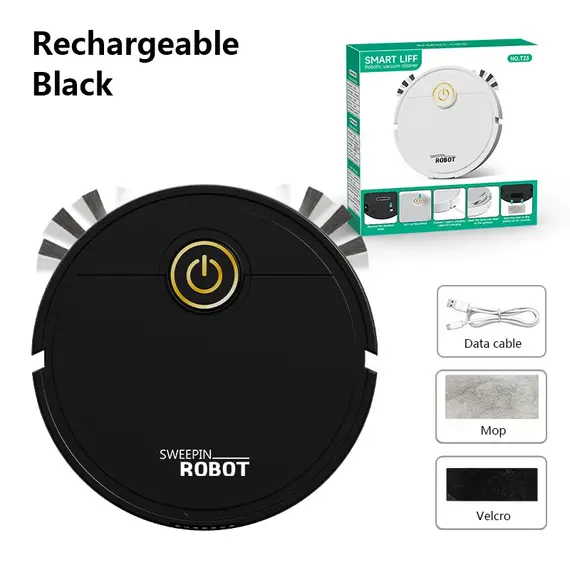 Intelligent Sweeping Robot Ultra-thin Vacuum Cleaner Household USB Charge Silent Sweep Clean Machine Dual Brush Design