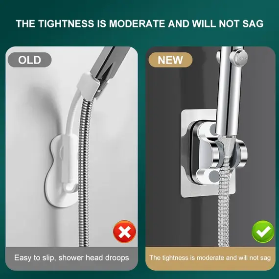 Universal Showerhead Holder Bracket Wall Mounted Punch Free Household Adjustable Shower Self Adhesive Bathroom Accessories