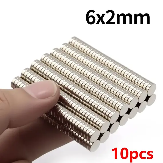 6x2mm Super Strong Neodymium Magnet N35 NdfeB Permanent Magnetic imanes Round Powerful Magnets Refrigerator Magnet