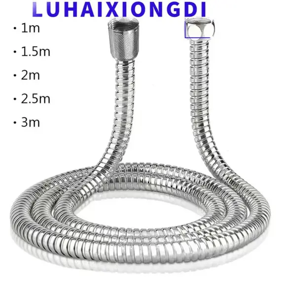Flexible Stainless Steel Plumbing Hose Shower Head Tube Flexible Bathroom Pipe 1-3m Bath Accessories