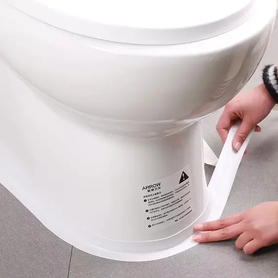 1 Roll of Waterproof and Mold Proof Toilet Sealing Strip, Kitchen Bathroom Self-Adhesive Sealing Tape, Bathroom Waterproof Tape