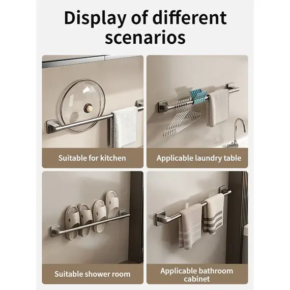 No Need To Drill Walls For Installation Bathroom Towel Bar/Hook/Towel Rack/Kitchen Rag Rack Bathroom Accessories