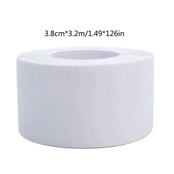 1 Roll of Waterproof and Mold Proof Toilet Sealing Strip, Kitchen Bathroom Self-Adhesive Sealing Tape, Bathroom Waterproof Tape
