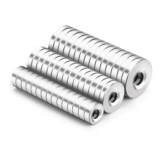 8/10/12/15/18/20x3 Strong Magnet Countersunk Round NdFeB Neodymium Magnet Powerful Rare Earth Permanent Fridge Magnets with hole
