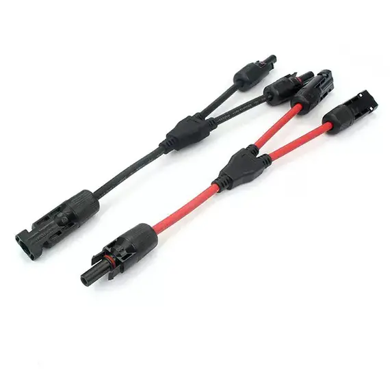 2Y Branch Parallel Connection 30A 1000V Electrical Solar Connector Photovoltaic 2pcs Solar Panel Cable Wire Connect