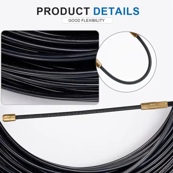 3mm 5M-40M Nylon Cable Puller Electrician Tape Conduit Ducting Wall Wire Threader Fish Guide Electrician Pushing Tape