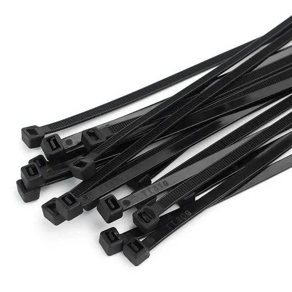 Plastic Nylon Cable Tie 100 PCS Black 5X300 Cable Tie Fixing Ring 3X200 Cable Tie Zipper with 5X200 Self-Locking Nylon Cable Tie