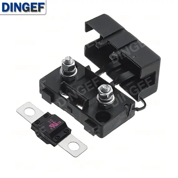 1Set ANS Trumpet Fork Plug Fuse 32V 40A 50A 60A 70A 80A 100A 125A 150A 200A Bolt Fixed Insurance Film + ANS-8 Safety Plate Base