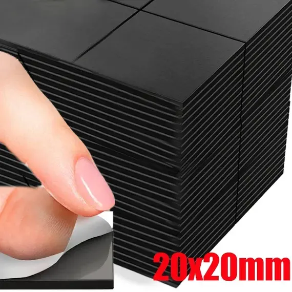 20PCS Square Magnetic Sheets Self Adhesive Magnets Soft Magnetic Sheet for Household Office Flexible Stickers Craft Fridge Decor