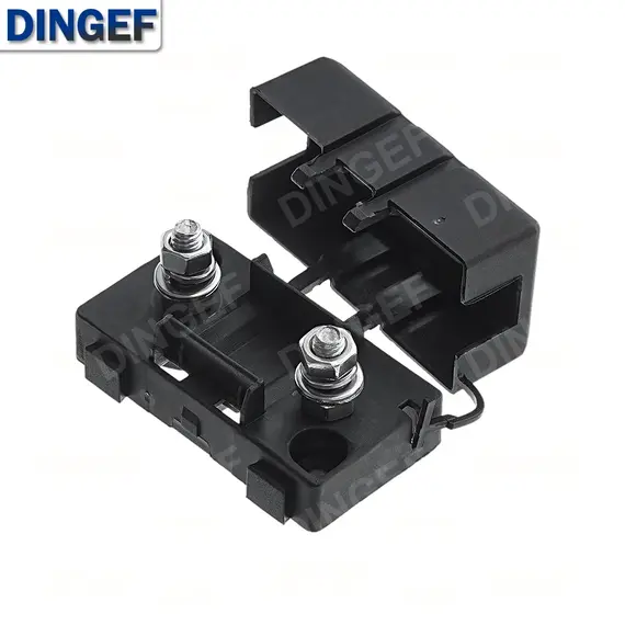 1Set ANS Trumpet Fork Plug Fuse 32V 40A 50A 60A 70A 80A 100A 125A 150A 200A Bolt Fixed Insurance Film + ANS-8 Safety Plate Base