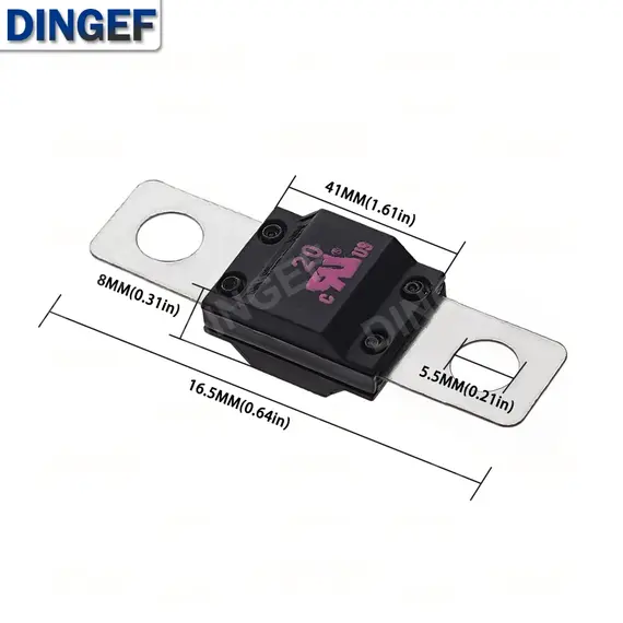 1Set ANS Trumpet Fork Plug Fuse 32V 40A 50A 60A 70A 80A 100A 125A 150A 200A Bolt Fixed Insurance Film + ANS-8 Safety Plate Base