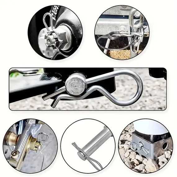 100/150pcs Cotter Pins Spring Connectors 2 Mm, R-Clips Splint Assortment Galvanised Spring Pins Safety Pins Set