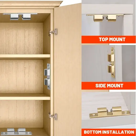 Wholesale Furniture Door Ball Latch Brass Double Roller Spring Ball Catch Latches Cabinet Closet Door Adjustable Tension Latch