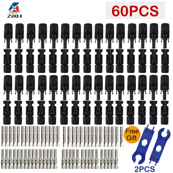 200/100/40/20/10/5 Pcs DC Solar Connector 1000V30A Panel Stecker IP67 waterproof Connectors Kit for PV/MC Cable 2.5/4/6mm2