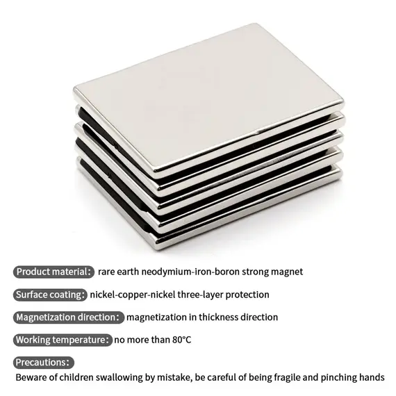 40x30x3mm Super Strong Neodymium Magnet N35 NdfeB Permanent Magnetic imanes Block Powerful Magnets Refrigerator