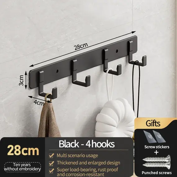 Hooks for Hanging Clothes at the Entrance Door, Hanging Hangers on the Wall, and Strong Hooks for the Wardrobe in Th