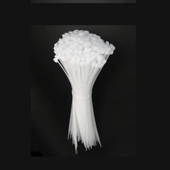Cable Ties Self Locking Nylon Cable Zip Ties 100pcs Plastic Colored Cable Zip Tie Wrap Bundle Ties White