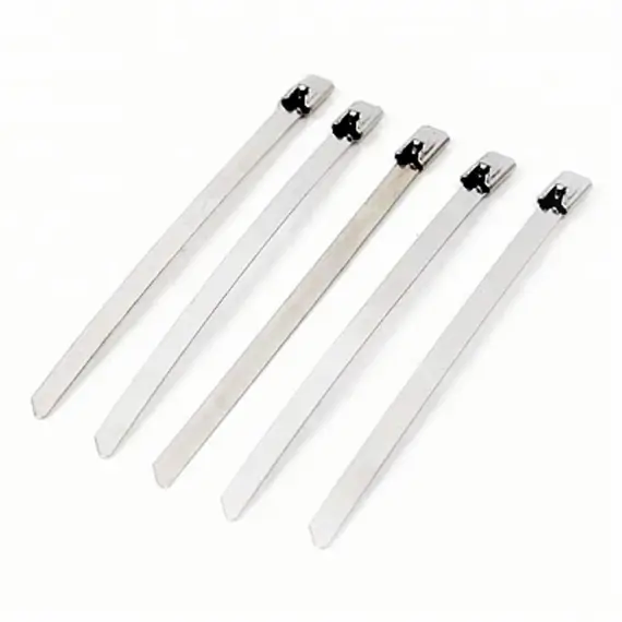 10/20pcs Stainless Steel Metal Cable Ties Tie Zip Wrap Exhaust Heat Straps Induction Pipe 4.6mm Width 100-700mm 304 Material