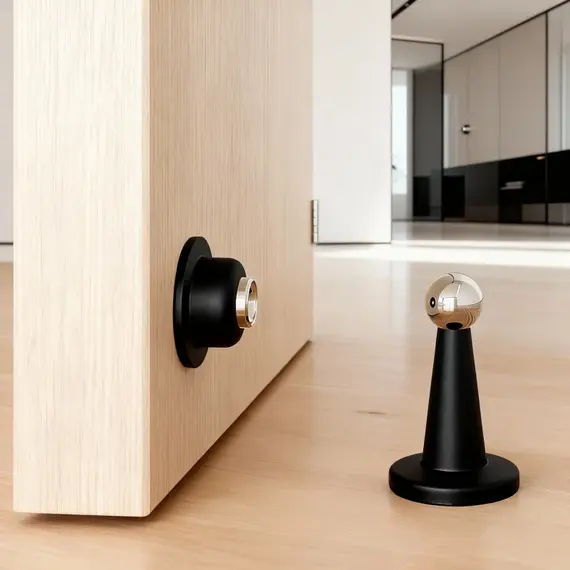 Silicone Anti-collision Door Stopper Strong Magnetic Silent No Punching Wall & Floor Compatible Door Holder