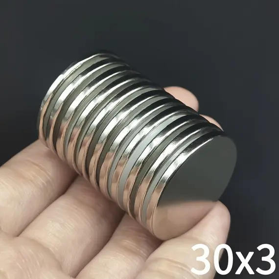 30X3 Neodymium Magnet 30mm X 3mm N35 NdFeB Round Large Super Powerful Strong Permanent Magnetic Imanes Disc 30*3 mm