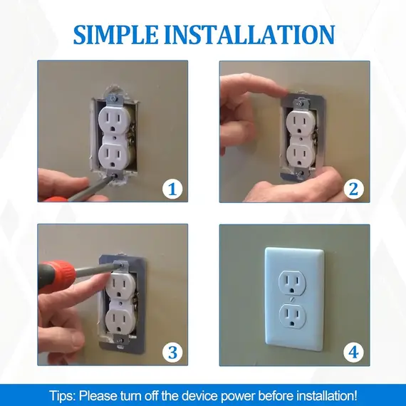 ‌10pcs Outlet Leveling Spacers Kit for Wall Plates - Wall Outlet Switch Adjustment Spacers