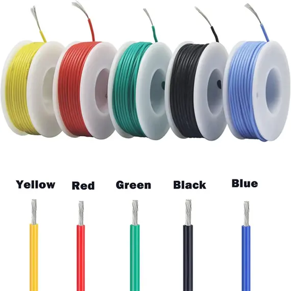 （5 Colors Mix Kit）Heat Resistant Flexible Silicone Wire 30/28/26/24/22/20/18/16AWG Stranded Cable Electrical Tinned Copper Wires