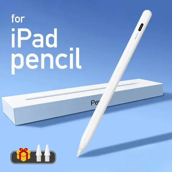 Stylus Pen for Apple Pencil with LED Power Indicators Palm Rejection Touch Pen for 2026 2025 2022 2021 2020 2019 2018 iPad Penci