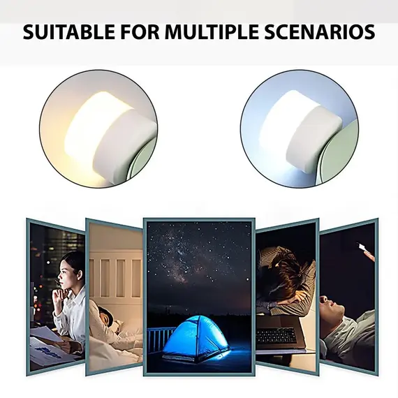 10/1PCS USB Night Light Mini LED Night Light USB Plug Lamp Power Bank Charging USB Book Lights Round Reading Eye Protection Lamp