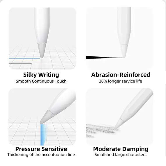 For Apple Pencil Nib Double-Layered For Apple Pencil 1st 2nd Generation Tip For IPencil Tips For iPad Stylus Pen Replacement Nib