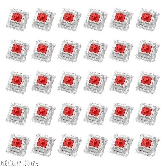 30Pcs Keyboard Switch Keyboard Clicker Key Replacement 2 Metal Pin Tactile Switch for Mechanical Keyboard