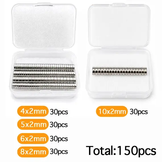 120pcs 3D Printing Magnets Set 4 Different Sizes Powerful Neodymium Magnet 3d Printing Tools Kit Multi-Use for Fridge, Storage