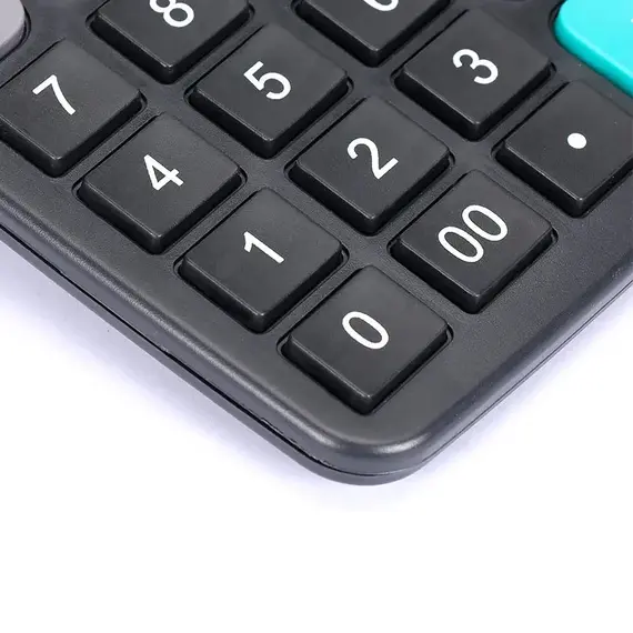 12-Digit Large LCD Display Calculator Standard Function Calculator with Solar & Battery Dual Power for Home Basic Desktop Office