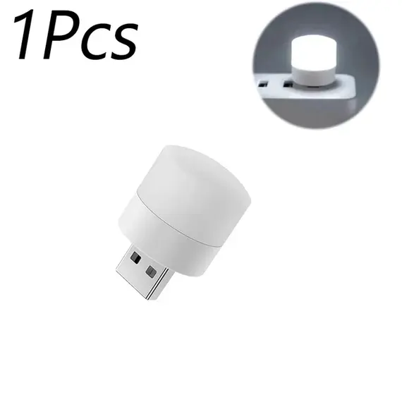 10/1PCS USB Night Light Mini LED Night Light USB Plug Lamp Power Bank Charging USB Book Lights Round Reading Eye Protection Lamp