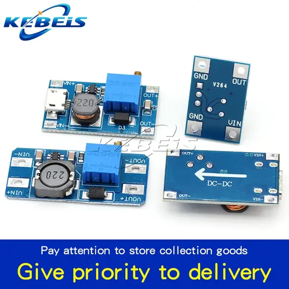 MT3608 DC-DC Adjustable Boost Module 2A Boost Plate Step Up Module TYPE-C MICRO USB 2V-24V to 5V 9V 12V 28V