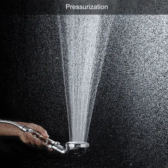 Mineral Balls 3 Modes High Pressure Shower Head with On/Off Switch Filter Water Saving Handheld Showerheads Bathroom Accessories