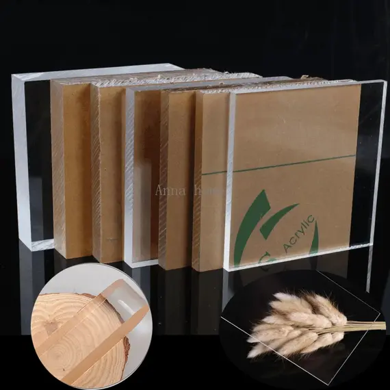 1/2/3mm Thickness Transparent Plexiglas Clear Plastic Acrylic Sheet Board Organic Glass Polymethyl Methacrylate