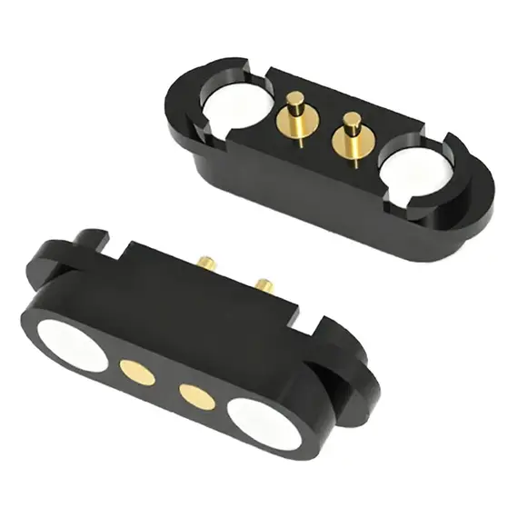 2 Sets 2A 2-Pin Magnetic Spring-Loaded Pogo Pin Connectors – Precision-Engineered for Wireless Charger Testing & DIY Electronics