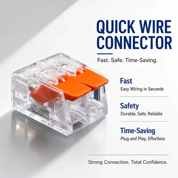 Electrical Cable Connectors 50PCS 2/3/4/5 Port Lever Wire Connector Quick Splice Electrical Wire Terminal 32A 450V 0.15-4mm2 Kit